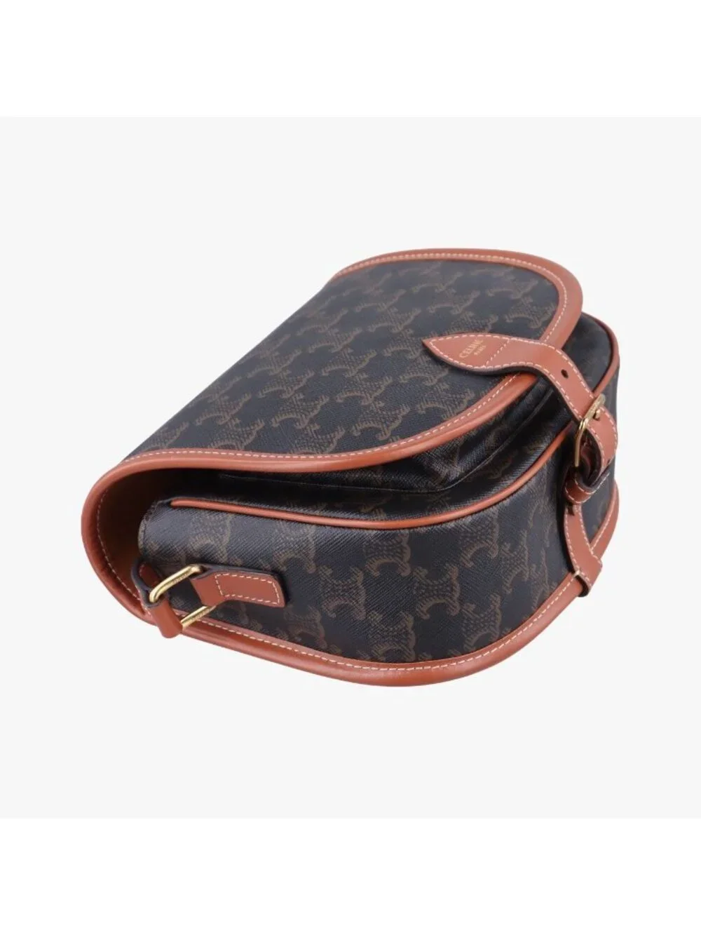 Celine Luco Triomphe Brown Shoulder Bag
